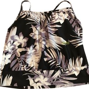 NWOT Kona Sol Tankini Blouson Halter Swim Top, Size Medium